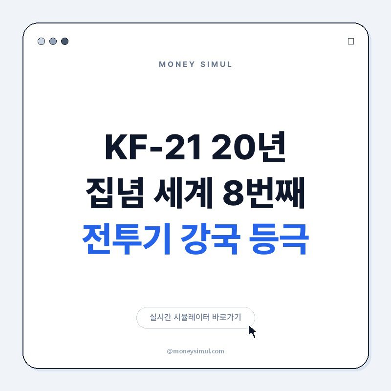 KF-21 20년 집념, 세계 8번째 전투기 강국 등극